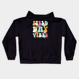 Groovy Retro  Vibes  For Teacher Kids Kids Hoodie